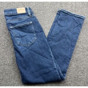 PAIGE Cindy High Rise Anya Ankle Straight Leg Jeans Dark Wash Women's Size 32x29